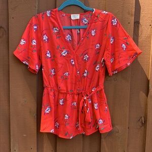 Sienna Sky Pink Floral Tunic Blouse